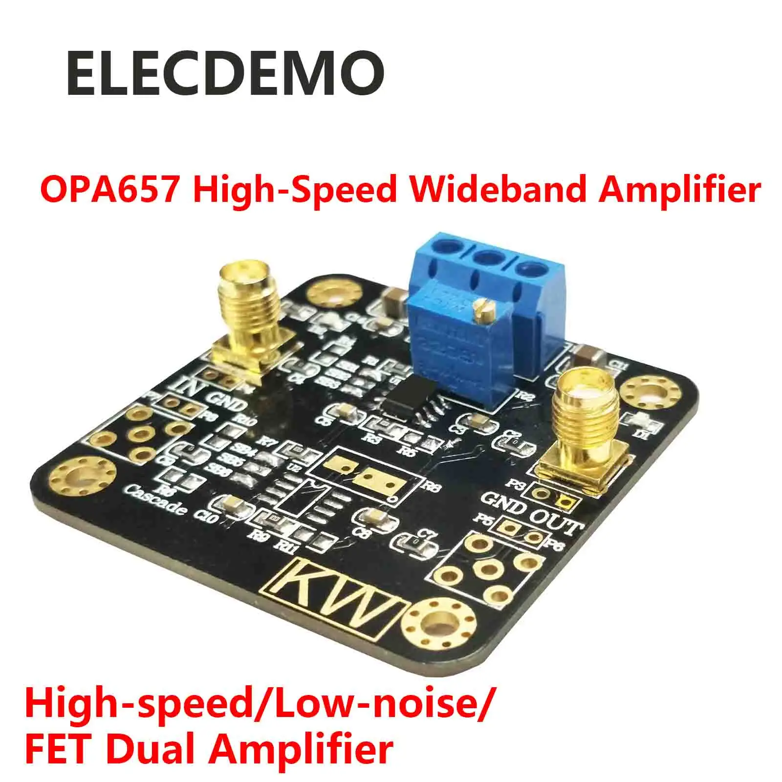 Модуль OPA657, высокоскоростной широкополосный усилитель, высокоскоростной малошумящий полевой транзистор, двойной усилитель, демонстрационная плата
Модуль OPA657, высокоскоростной широкополосный усилитель, высокоскоростной малошумящий полевой транзистор, двойной усилитель, демонстрационная плата