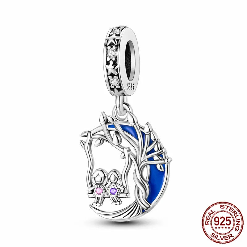 S925 Sterling Silver Luminous Swing and Moon Tree Charm Bead Bracelet - Original Design, Suitable for Women, DIY Jewelry Gift
S925 Sterling Silver Luminous Swing and Moon Tree Charm Bead Bracelet - Original Design, Suitable for Women, DIY Jewelry Gift