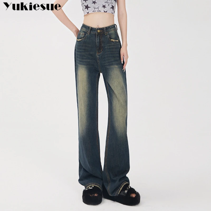 Summer Women High Waist Jeans Loose Wide Leg Straight Loose Denim Trousers Y2K Baggy Pants Harajuku Streetwear Retro Fashion
Summer Women High Waist Jeans Loose Wide Leg Straight Loose Denim Trousers Y2K Baggy Pants Harajuku Streetwear Retro Fashion