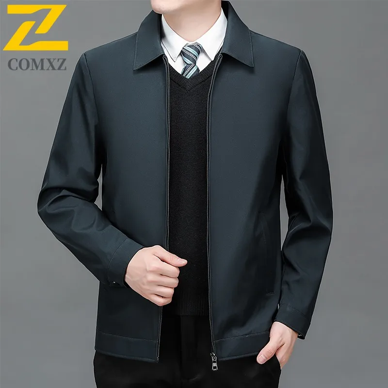 COMXZ Men Jacket Commute Office Comfort Lightweight Windbreaker Classic Stand Collar Design Windproof Durable Autumn Clothing
COMXZ Men Jacket Commute Office Comfort Lightweight Windbreaker Classic Stand Collar Design Windproof Durable Autumn Clothing