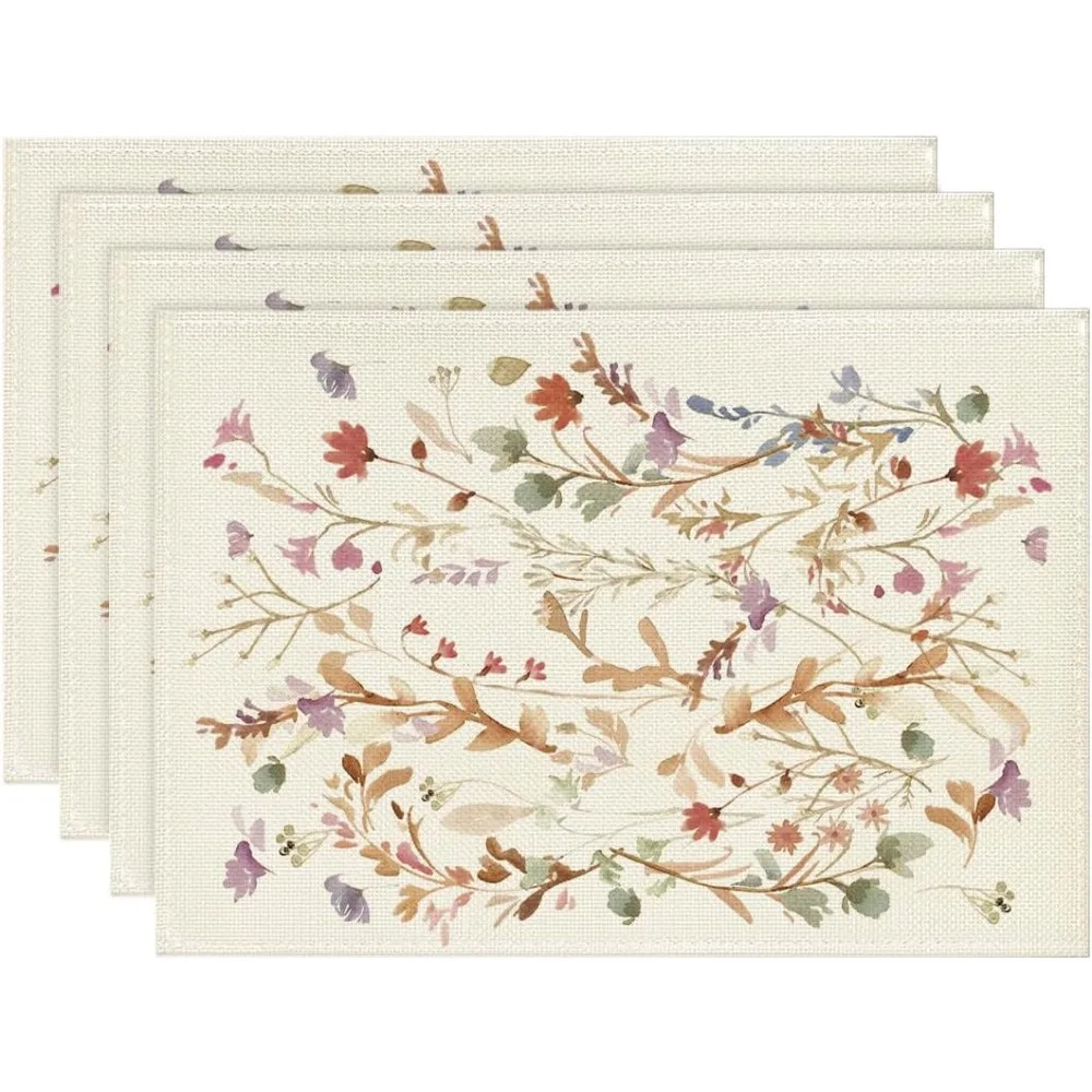 Floral Leaves Fall Placemats Set of 4 for Table Runner, Seasonal Farmhouse Kitchen Dining Table Decoration for Indoo
Floral Leaves Fall Placemats Set of 4 for Table Runner, Seasonal Farmhouse Kitchen Dining Table Decoration for Indoo
