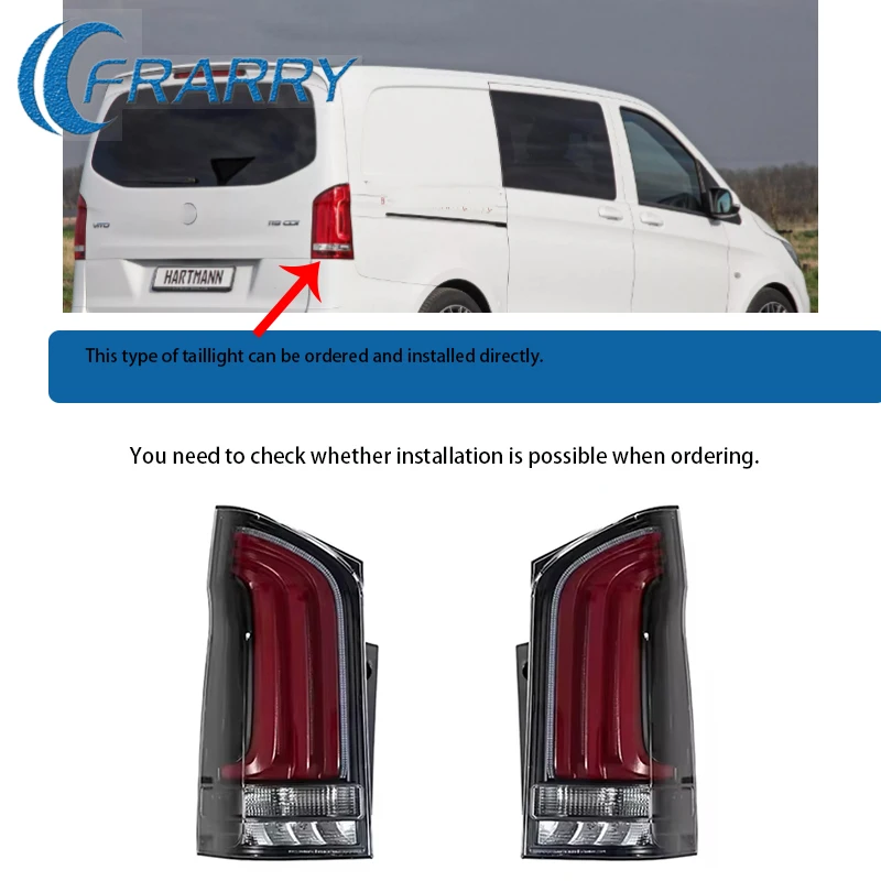 FRARRY - Modification Tail Lamp For Mercedes-Benz Vito V-Class V220D V250 V260 V300 W447 2016 - 2023 Taillights
FRARRY - Modification Tail Lamp For Mercedes-Benz Vito V-Class V220D V250 V260 V300 W447 2016 - 2023 Taillights