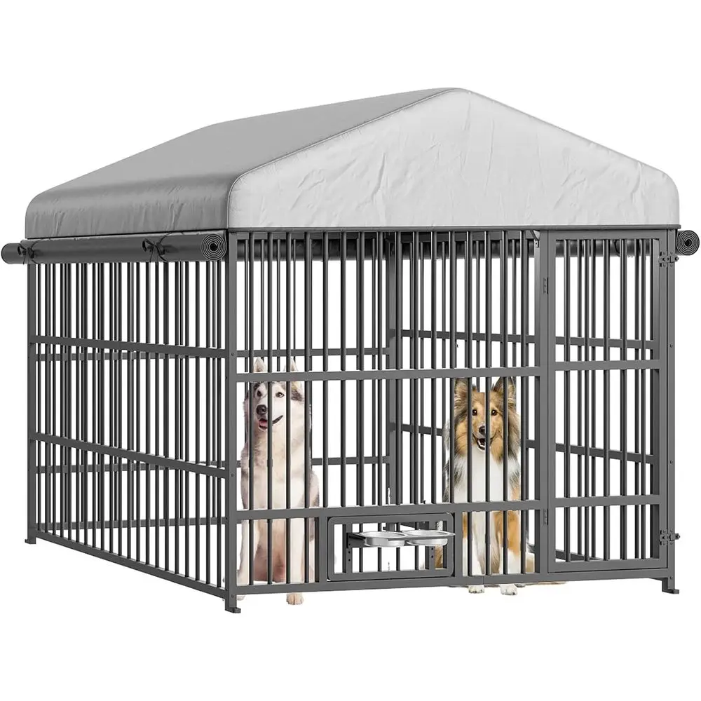 Heavy-Duty Outdoor Dog Kennel, Waterproof Cover, Rotating Feeding Bowls, Suitable for Medium to Large Dogs, Black
Heavy-Duty Outdoor Dog Kennel, Waterproof Cover, Rotating Feeding Bowls, Suitable for Medium to Large Dogs, Black