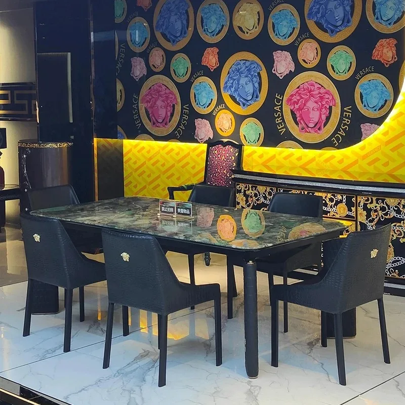 Italian light luxury new natural marble dining table mansion villa high-end rectangular leather table foot dining table
Italian light luxury new natural marble dining table mansion villa high-end rectangular leather table foot dining table