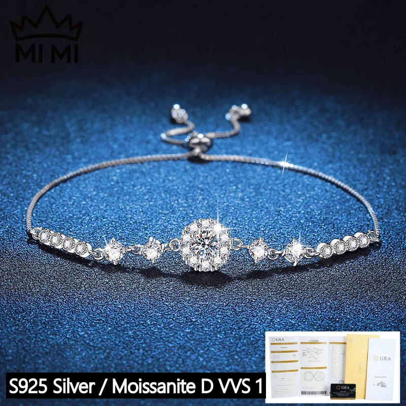 MI MI S925 Sterling Silver 0.5CT Round Cut New Design Moissanite Adjustable Luxury Bracelet Women GRA Certified Gift Box
MI MI S925 Sterling Silver 0.5CT Round Cut New Design Moissanite Adjustable Luxury Bracelet Women GRA Certified Gift Box
