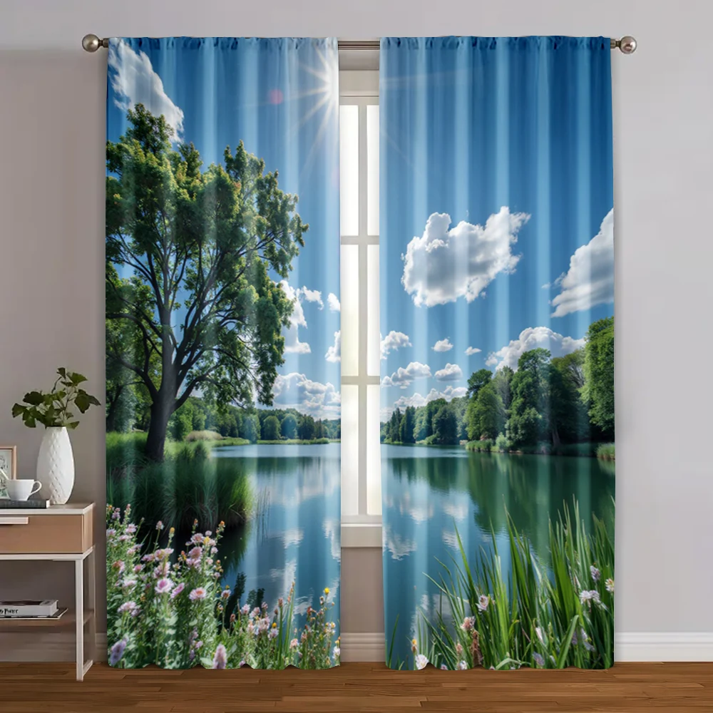 2pcs, Print Curtains Forest Lakes Natural Machine Washable Fabric (without rod) Thermal Insulation, and Room Darkening Functions
2pcs, Print Curtains Forest Lakes Natural Machine Washable Fabric (without rod) Thermal Insulation, and Room Darkening Functions