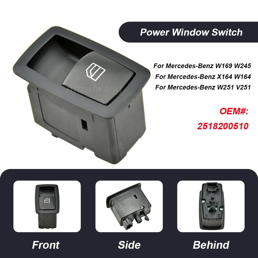 Car Window Switch Button Electric Control A2518200510 For Mercedes For Benz A B M R GL Class W251 W169 W245 X164 W164
Car Window Switch Button Electric Control A2518200510 For Mercedes For Benz A B M R GL Class W251 W169 W245 X164 W164