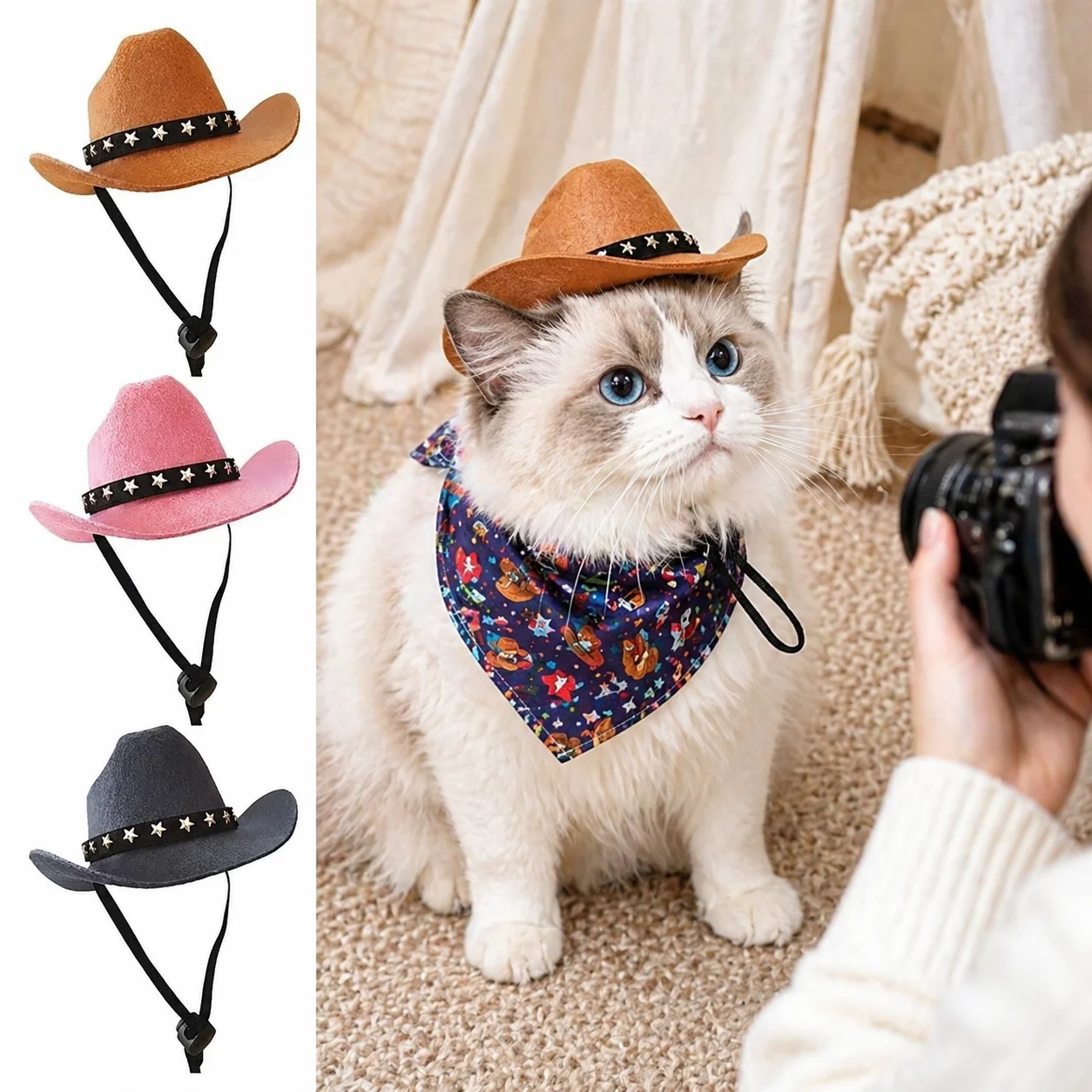 British Pet Dog Hat Star Cowboy Hat Pet Supplies Adjustable Dog Costume Top Hat Headwear Pet Hat Dogs Caps Pet Sun Hats for Cats
British Pet Dog Hat Star Cowboy Hat Pet Supplies Adjustable Dog Costume Top Hat Headwear Pet Hat Dogs Caps Pet Sun Hats for Cats