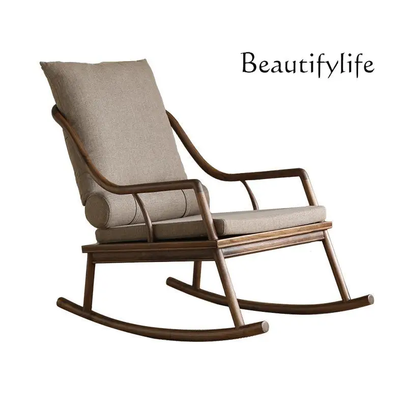 North American black walnut rocking chair living room solid wood balcony lunch break lazy leisure designer
North American black walnut rocking chair living room solid wood balcony lunch break lazy leisure designer