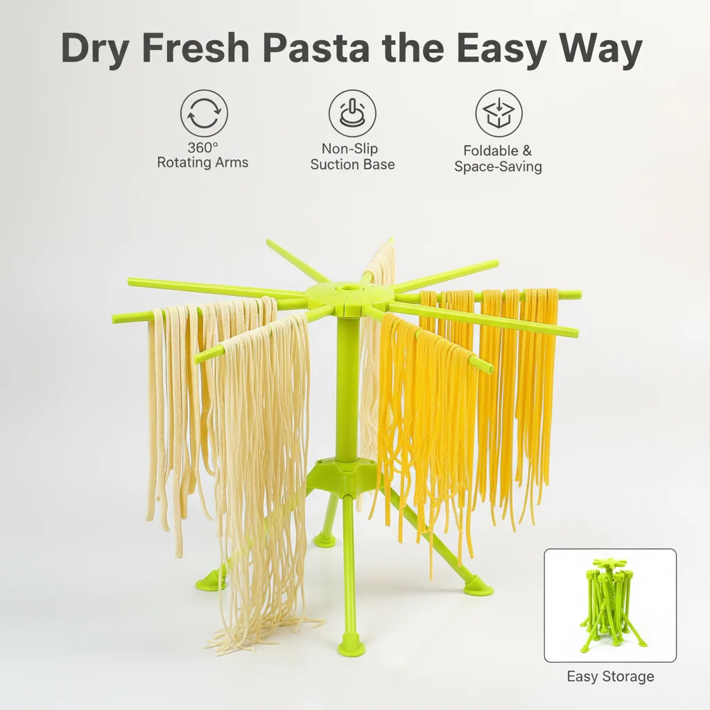 Collapsible Pasta Drying Rack Foldable Noodle Stand for Fresh Spaghetti Fettuccine Dryer Holder Kitchen Cooking Tools
Collapsible Pasta Drying Rack Foldable Noodle Stand for Fresh Spaghetti Fettuccine Dryer Holder Kitchen Cooking Tools