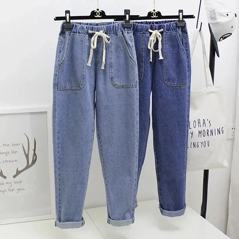 2024 Lace Up Korean Pantalones Straight Vaqueros High Waist Ankle-length Harem Jeans Women New Vintage Casual Baggy Denim Pants
2024 Lace Up Korean Pantalones Straight Vaqueros High Waist Ankle-length Harem Jeans Women New Vintage Casual Baggy Denim Pants