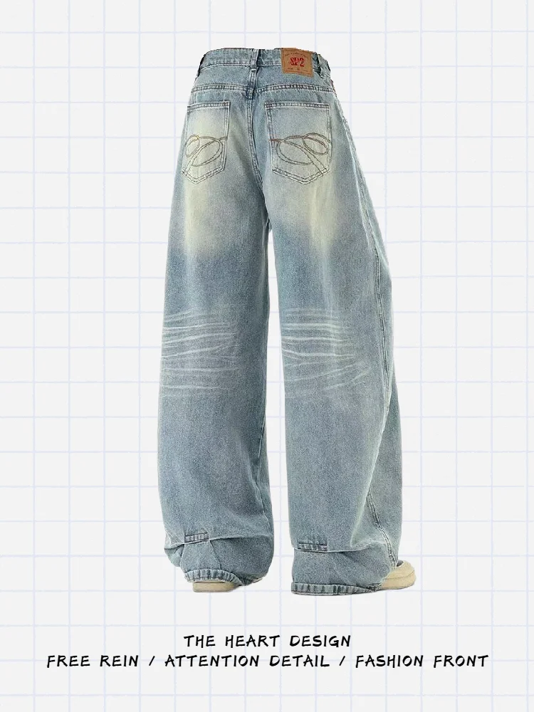 Washed American High Street Jeans Men Women Autumn High Waist Wide Leg Casual Knife Loose Couple Long Pants
Washed American High Street Jeans Men Women Autumn High Waist Wide Leg Casual Knife Loose Couple Long Pants