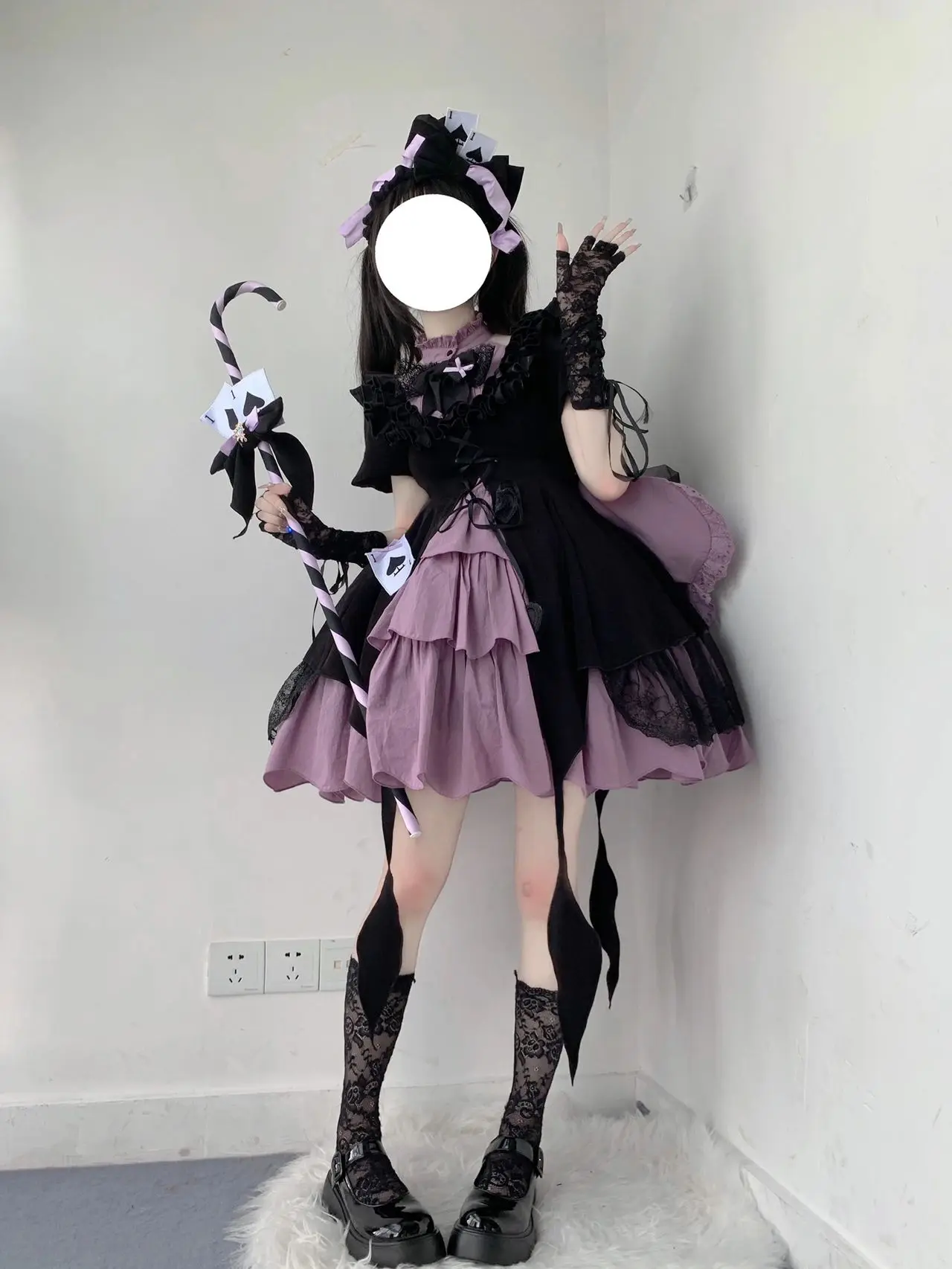 High Waist Lolita Dress Black Purple Magic Girl OP Style Cute Princess Skirt Fashionable Women's Clothing Summer 2025
High Waist Lolita Dress Black Purple Magic Girl OP Style Cute Princess Skirt Fashionable Women's Clothing Summer 2025