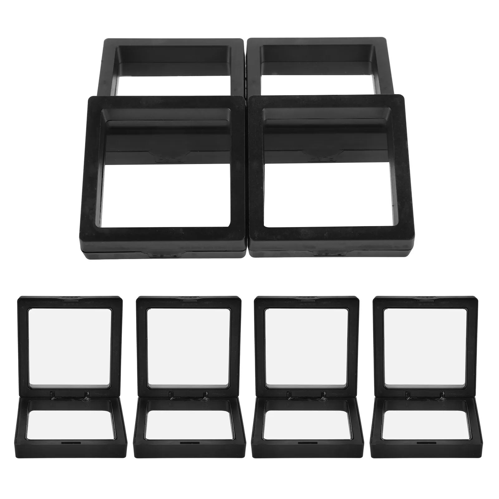 10Pcs Jewelry Box Pe Material Clear Film Organizer with Elegant Design for Ring Necklace Storage Protection