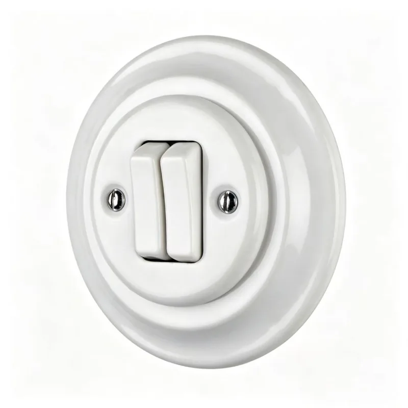 Vintage Ceramic Wall Switch Retro Porcelain Toggle Light Switch Single/Double Rocker for Home Decor
Vintage Ceramic Wall Switch Retro Porcelain Toggle Light Switch Single/Double Rocker for Home Decor
