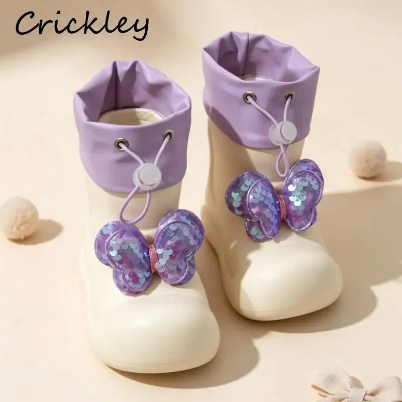 Butterfly Bling Girls Rain Boots EVA Waterproof Soft Children Ankle Water Shoes Elastic Band Non Slip Kids Rainboots
Butterfly Bling Girls Rain Boots EVA Waterproof Soft Children Ankle Water Shoes Elastic Band Non Slip Kids Rainboots