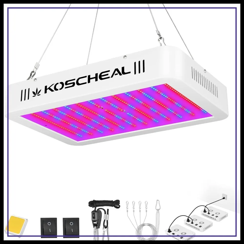 1200W Full Spectrum LED Grow Light with Veg & Bloom Switch for Indoor Plants, Daisy Chain, Output 130W±5W
1200W Full Spectrum LED Grow Light with Veg & Bloom Switch for Indoor Plants, Daisy Chain, Output 130W±5W