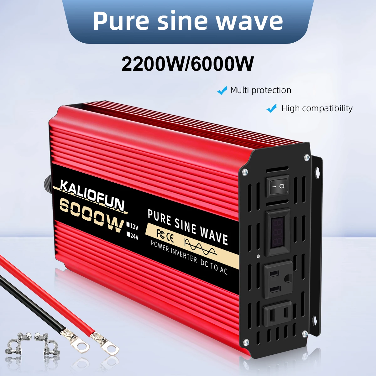 1000W4000W8000W10000W pure sine wave inverter DC 12V/24V to AC 110V/220V 60hz power inverter charger converter US socket
1000W4000W8000W10000W pure sine wave inverter DC 12V/24V to AC 110V/220V 60hz power inverter charger converter US socket
