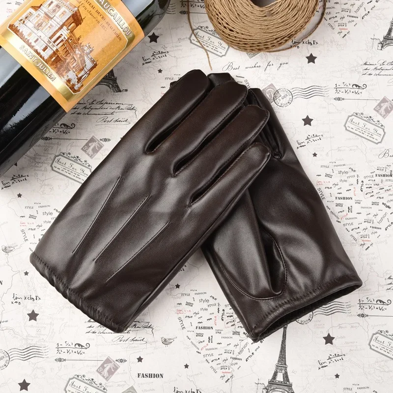 Men's Touchscreen Winter Gloves - Fleece-Lined Faux Leather Moto Gloves, Slim Windproof Riding Gloves
Men's Touchscreen Winter Gloves - Fleece-Lined Faux Leather Moto Gloves, Slim Windproof Riding Gloves
