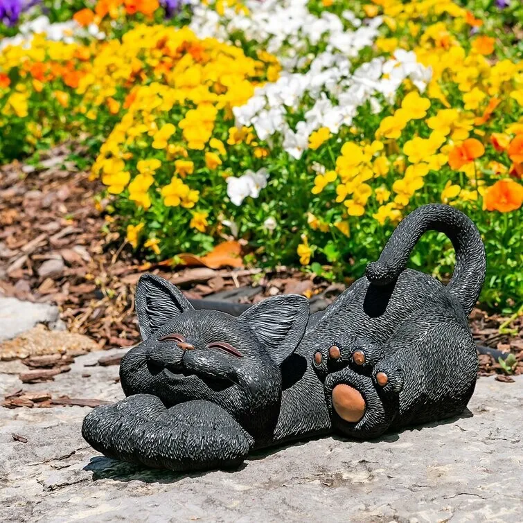 Smiling Cat Statue Outdoor Garden Courtyard Black Grey Orange Lovely Figure Resin Art Craft Decoration Kitty Ornament Sculpture
Smiling Cat Statue Outdoor Garden Courtyard Black Grey Orange Lovely Figure Resin Art Craft Decoration Kitty Ornament Sculpture