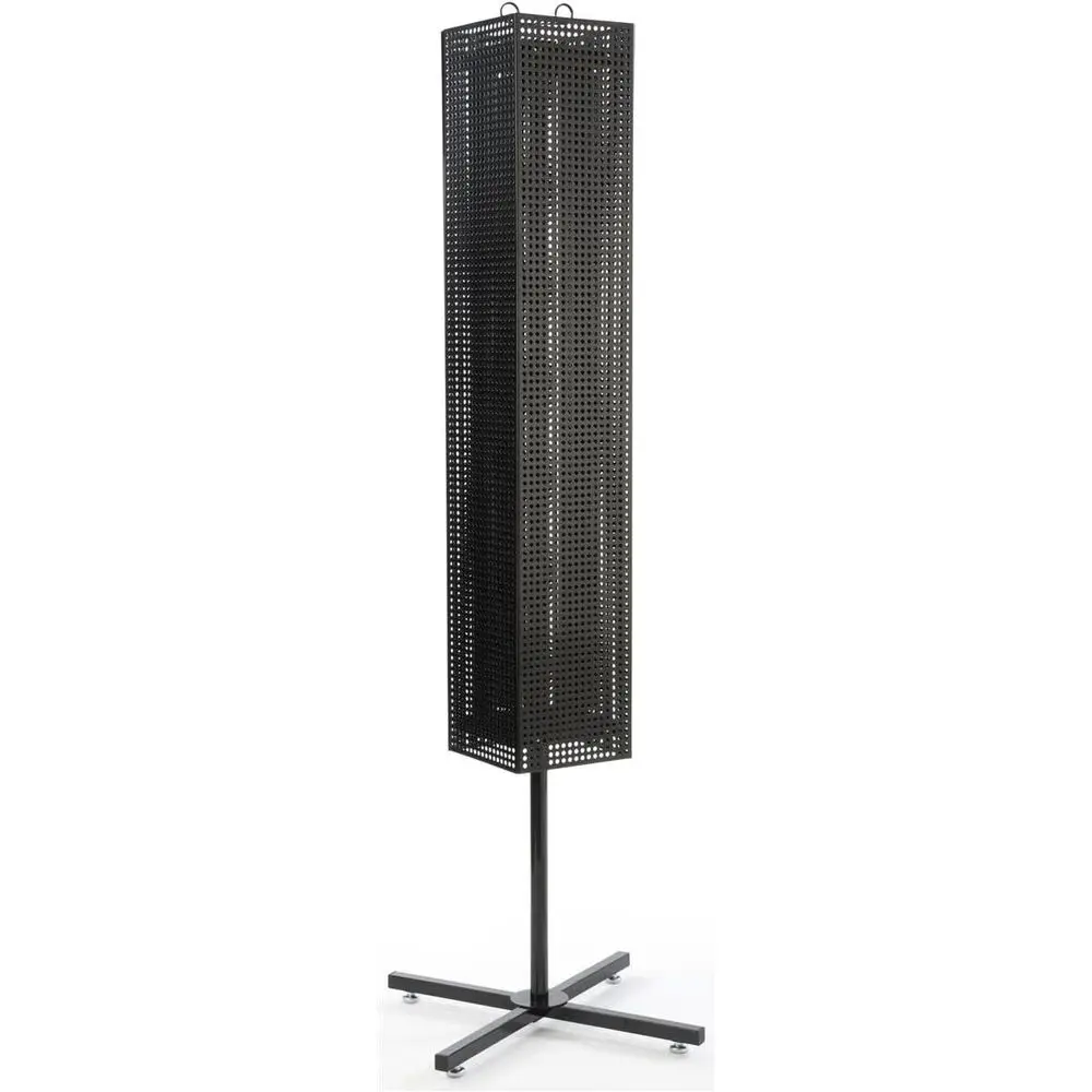 Rotating 68 Pegboard Spinner Rack, 4-Sided Magnetic, Black Steel for Floor Display or Retail Merchandise
Rotating 68 Pegboard Spinner Rack, 4-Sided Magnetic, Black Steel for Floor Display or Retail Merchandise