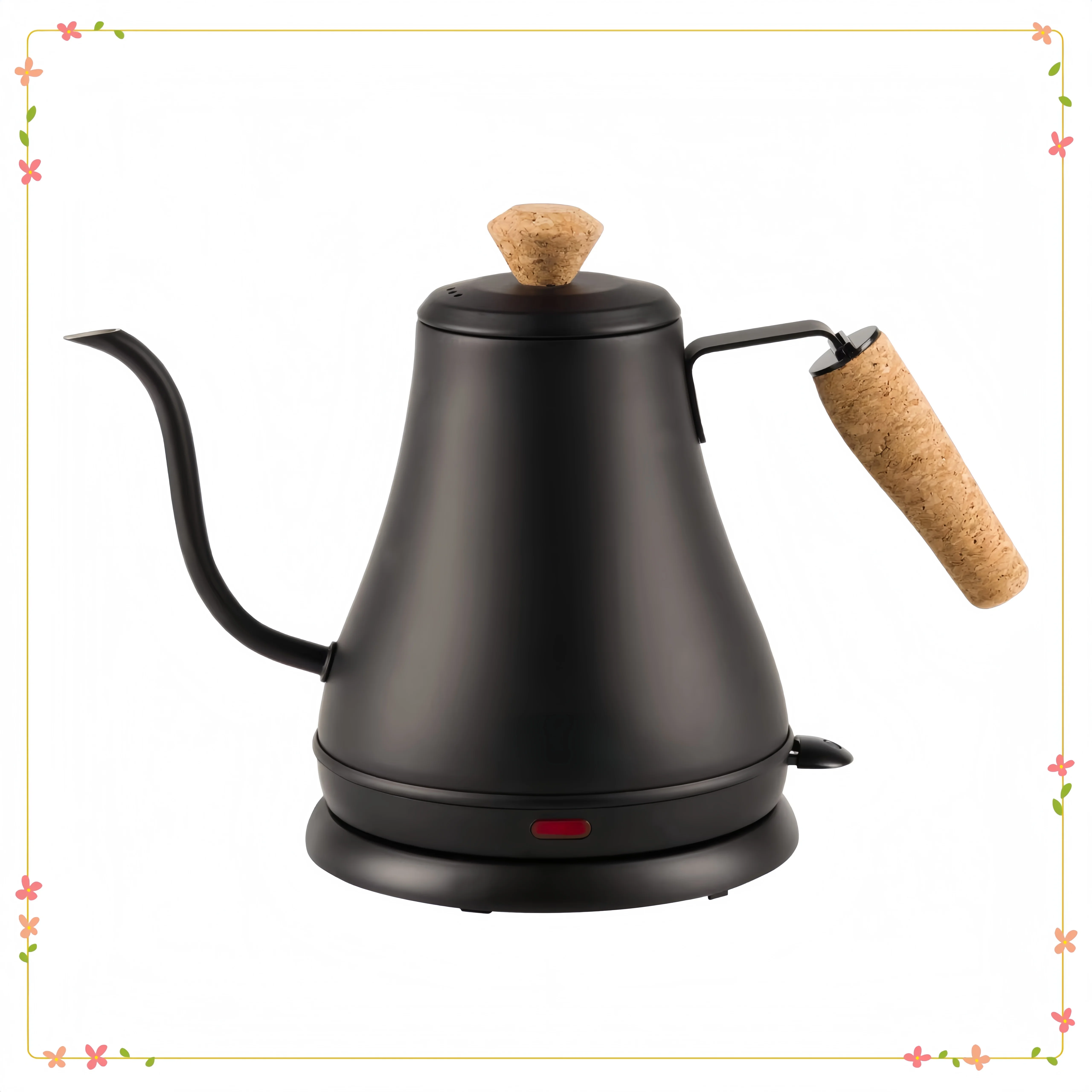 8-Cup Electric Gooseneck Kettle Black, Automatic Shut-Off & Precise Pouring for Coffee, Tea & Pour Over Brewing
8-Cup Electric Gooseneck Kettle Black, Automatic Shut-Off & Precise Pouring for Coffee, Tea & Pour Over Brewing