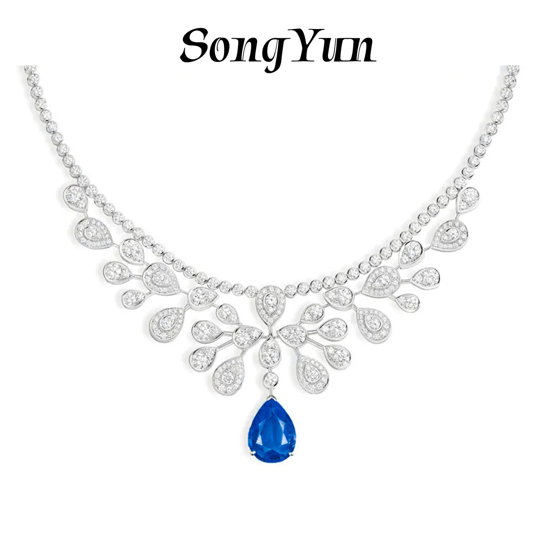 SY Luxury Jewelry 925 Sterling Silver Necklace Pendant Ladies Evening Dress Collarbone Chain Necklaces For Women
SY Luxury Jewelry 925 Sterling Silver Necklace Pendant Ladies Evening Dress Collarbone Chain Necklaces For Women