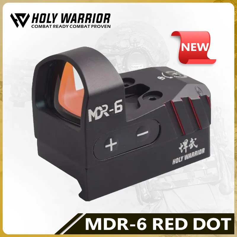 Новый прицел Holy Warrior MDR-6 Red Dot Reflex, подходит для рейки Weaver 20 мм для страйкбола, охоты
Новый прицел Holy Warrior MDR-6 Red Dot Reflex, подходит для рейки Weaver 20 мм для страйкбола, охоты