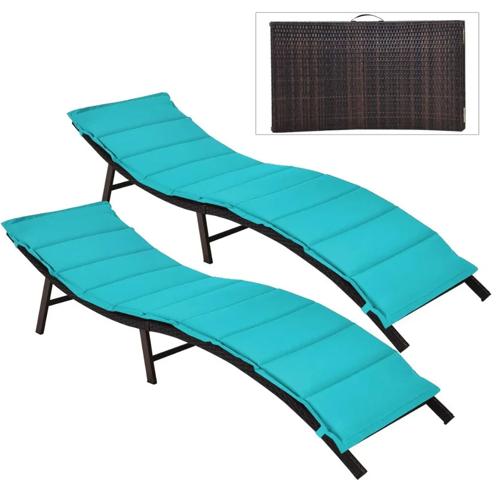 Patio Chaise, Foldable Outdoor Patio Wicker Lounger Chair, with Double-Sided Cushions, Suitable for Poolside Garden
Patio Chaise, Foldable Outdoor Patio Wicker Lounger Chair, with Double-Sided Cushions, Suitable for Poolside Garden