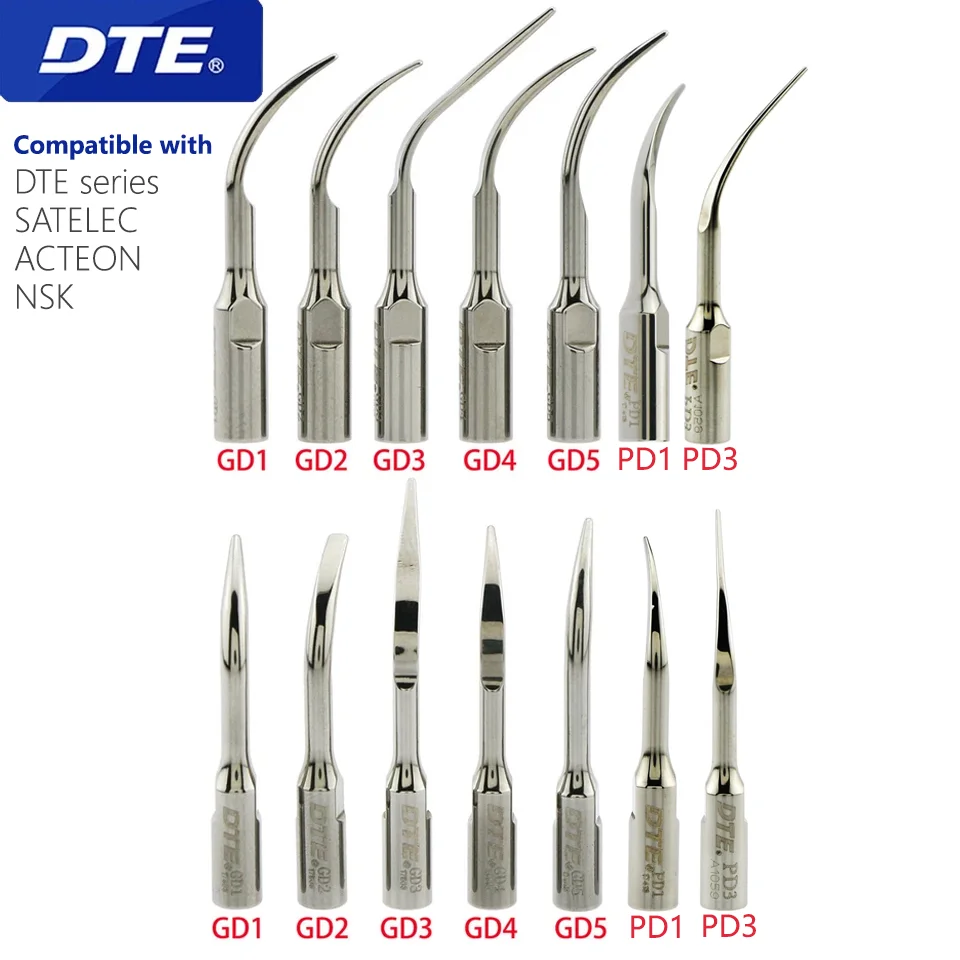 DTE Dental Ultrasonic Scaler Tip Fit for DTE/NSK/Satelec/Acteon 100% Original GD1 GD2 GD3 GD4 GD5 PD1 PD3 Dentistry Scaling Tips
DTE Dental Ultrasonic Scaler Tip Fit for DTE/NSK/Satelec/Acteon 100% Original GD1 GD2 GD3 GD4 GD5 PD1 PD3 Dentistry Scaling Tips