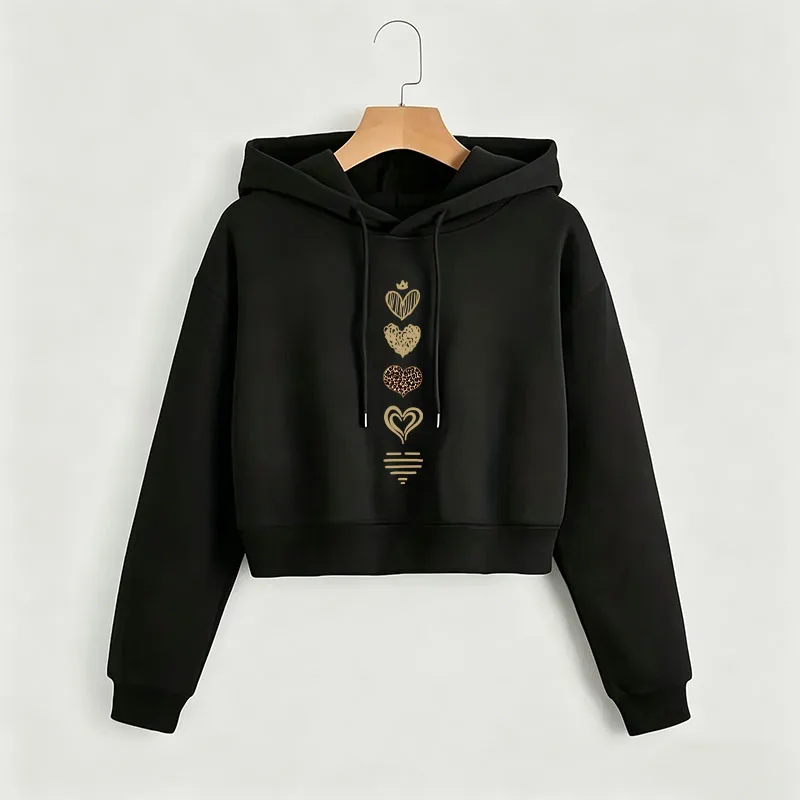 Fashion love heart Print Autumn Winter Cropped Sweatshirt Crop Top Hoodie Y2k Sweatshirts Gothic Casual Style Clothes
Fashion love heart Print Autumn Winter Cropped Sweatshirt Crop Top Hoodie Y2k Sweatshirts Gothic Casual Style Clothes