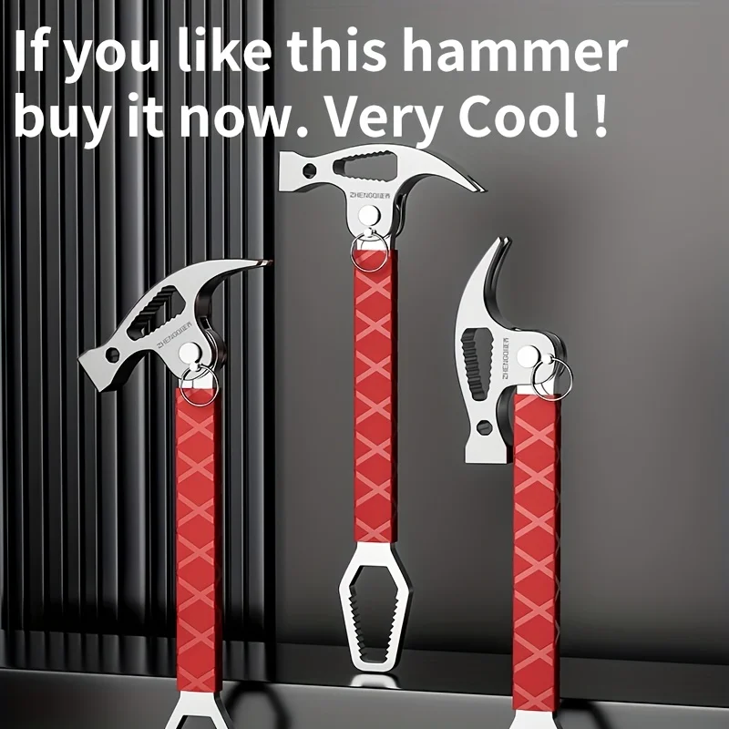 Multi-Function Claw Hammer with Wrench, Magnetic High Carbon Steel for Woodworking & Camping
Multi-Function Claw Hammer with Wrench, Magnetic High Carbon Steel for Woodworking & Camping