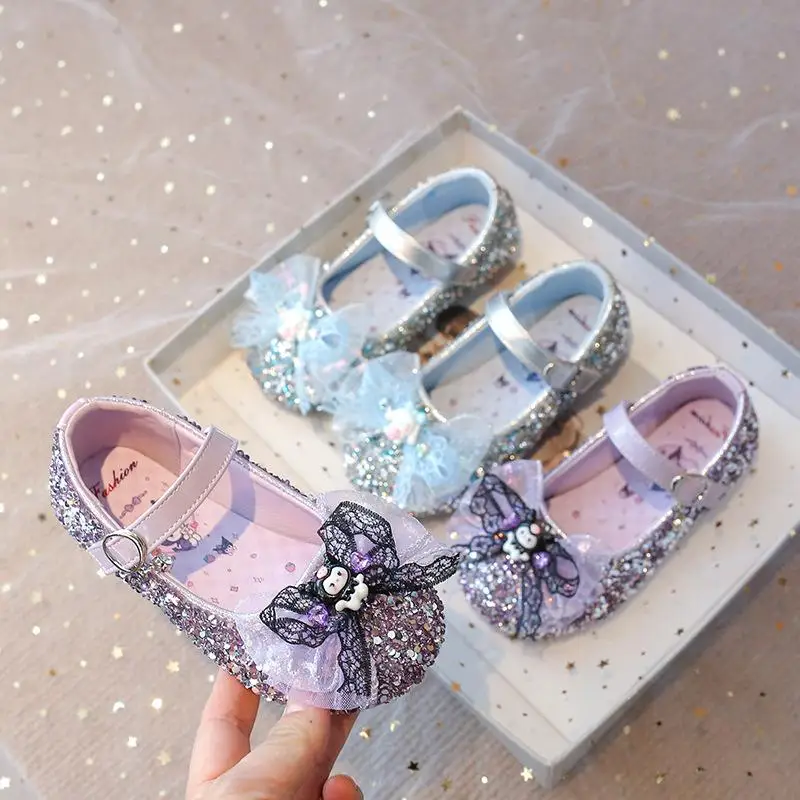 Kawaii Kuromi Girls Shoe New Style Cartoon Soft Sole Single Shoes Cinnamorol Child Crystal Shiny Performance Party Shoes gift
Kawaii Kuromi Girls Shoe New Style Cartoon Soft Sole Single Shoes Cinnamorol Child Crystal Shiny Performance Party Shoes gift