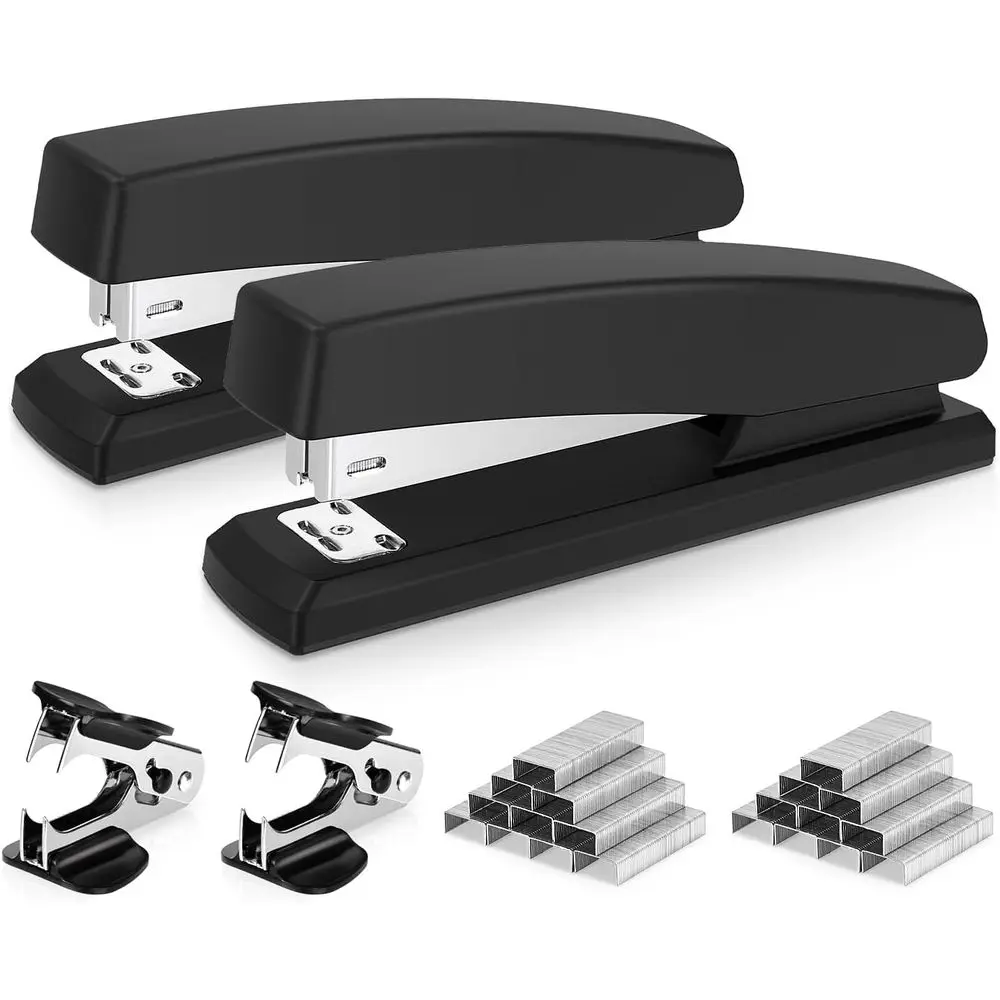 Dual Pack Heavy-Duty Staplers, 25-Sheet Capacity, Includes 2000 Staples and 2 Removers, Black
Dual Pack Heavy-Duty Staplers, 25-Sheet Capacity, Includes 2000 Staples and 2 Removers, Black