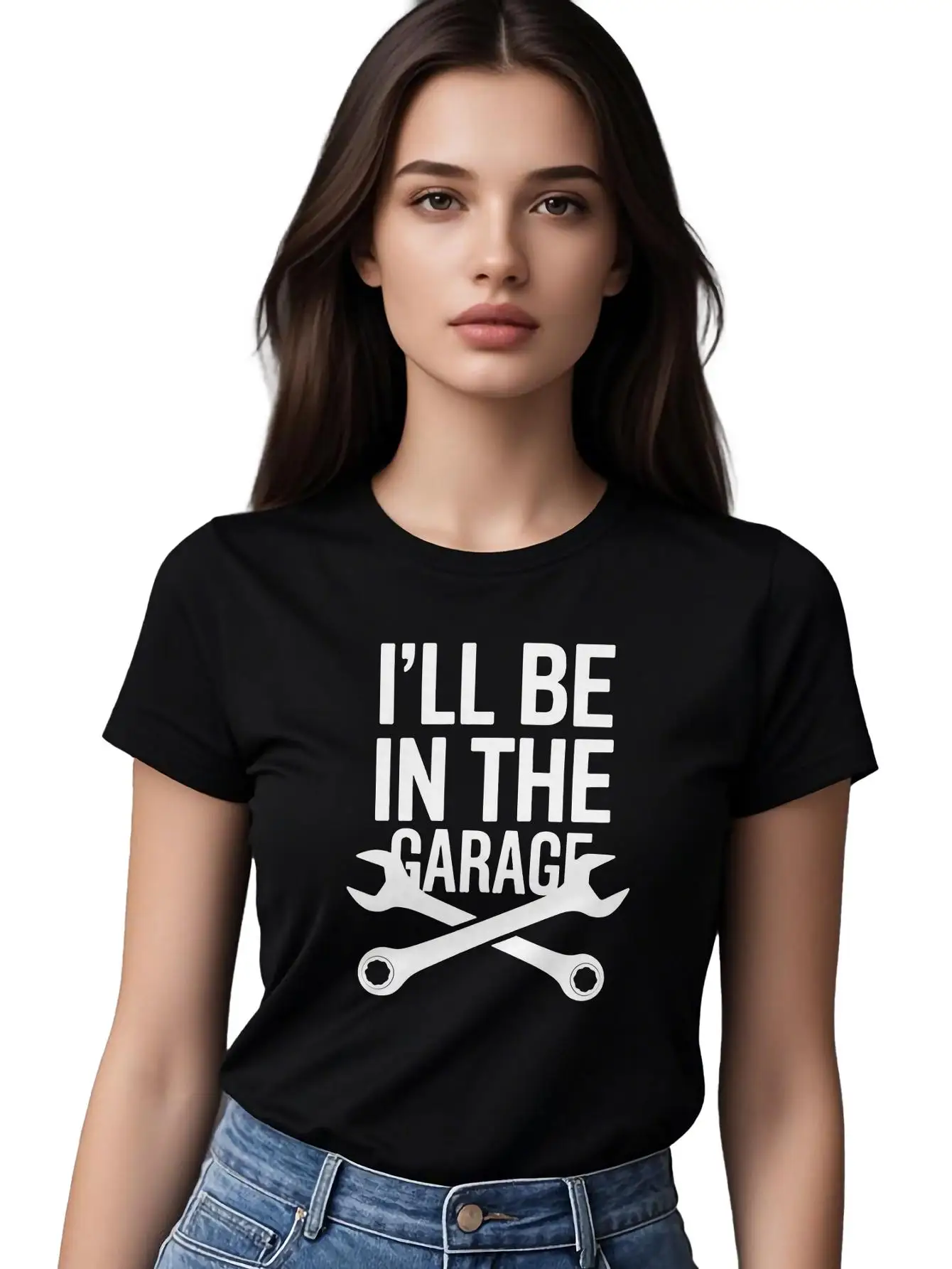 Women's 180g 100% Cotton T-shirt With "I Will Be In Garage" Graphic Print - Casual Sports Summer Streetwear
Women's 180g 100% Cotton T-shirt With "I Will Be In Garage" Graphic Print - Casual Sports Summer Streetwear