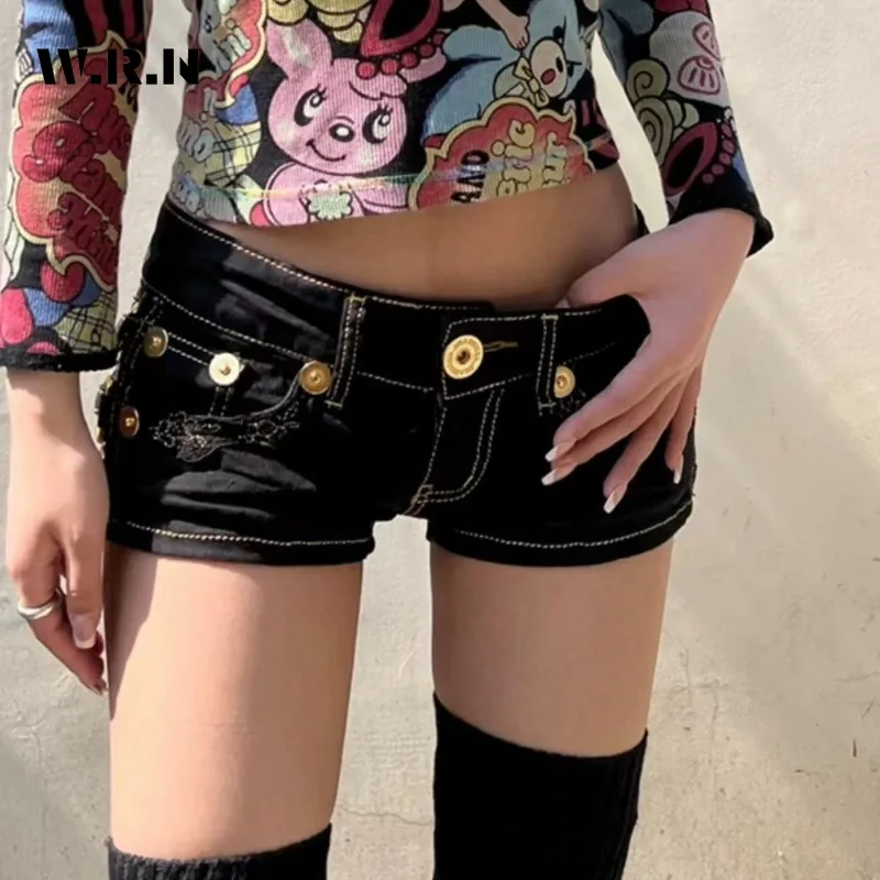 Sexy Slim Fit High Waist Casual Street Kpop Style Super Short Shorts Women's Hotsweet 2000S Sheath Y2K Gyaru Cyber Denim Shorts
Sexy Slim Fit High Waist Casual Street Kpop Style Super Short Shorts Women's Hotsweet 2000S Sheath Y2K Gyaru Cyber Denim Shorts