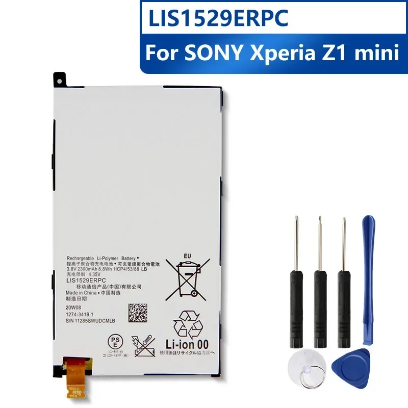 LIS1529ERPC Сменный аккумулятор для SONY Xperia Z1 mini Xperia Z1 Compact D5503 M51w, аккумуляторная батарея 2300 мАч
LIS1529ERPC Сменный аккумулятор для SONY Xperia Z1 mini Xperia Z1 Compact D5503 M51w, аккумуляторная батарея 2300 мАч