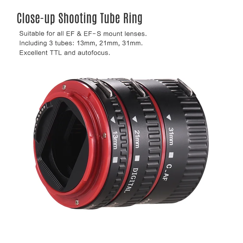 Переходное кольцо удлинительной трубки FFYY-Auto Focus AF для макрообъектива с креплением Canon EOS EF EF-S, замена объектива для Canon 60D 7D 5D II 550D
Переходное кольцо удлинительной трубки FFYY-Auto Focus AF для макрообъектива с креплением Canon EOS EF EF-S, замена объектива для Canon 60D 7D 5D II 550D
