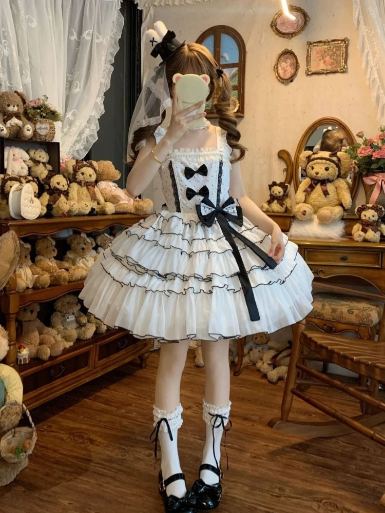 2026 Japanese Vintage Kawaii Lolita Mini Dress Women Sleeveless American Retro Clothes Holiday Evening Party Dress Chic Lace Y2k
2026 Japanese Vintage Kawaii Lolita Mini Dress Women Sleeveless American Retro Clothes Holiday Evening Party Dress Chic Lace Y2k