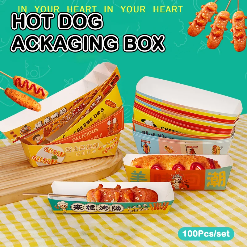 【X】100pcs No-Fold Hot Dog Packaging Box Paper Disposable Party Tableware Food Serving Tray For Caterers Catering Boxes
【X】100pcs No-Fold Hot Dog Packaging Box Paper Disposable Party Tableware Food Serving Tray For Caterers Catering Boxes