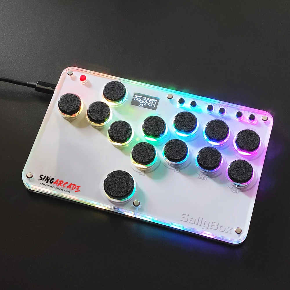 Sinoarcade Mini HitBox SallyBox with Gamerfinger Caps LED Fighting Stick Controller WASD Mechanical Switches Support PC Xinput
Sinoarcade Mini HitBox SallyBox with Gamerfinger Caps LED Fighting Stick Controller WASD Mechanical Switches Support PC Xinput