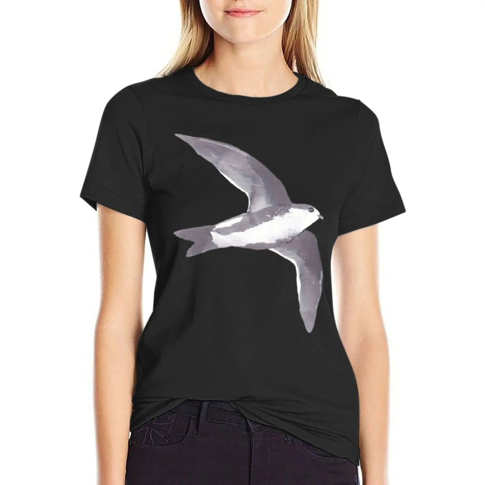 White-throated Swift wild bird species watercolor art T-Shirt sublime Women's summer blouses 2025
White-throated Swift wild bird species watercolor art T-Shirt sublime Women's summer blouses 2025