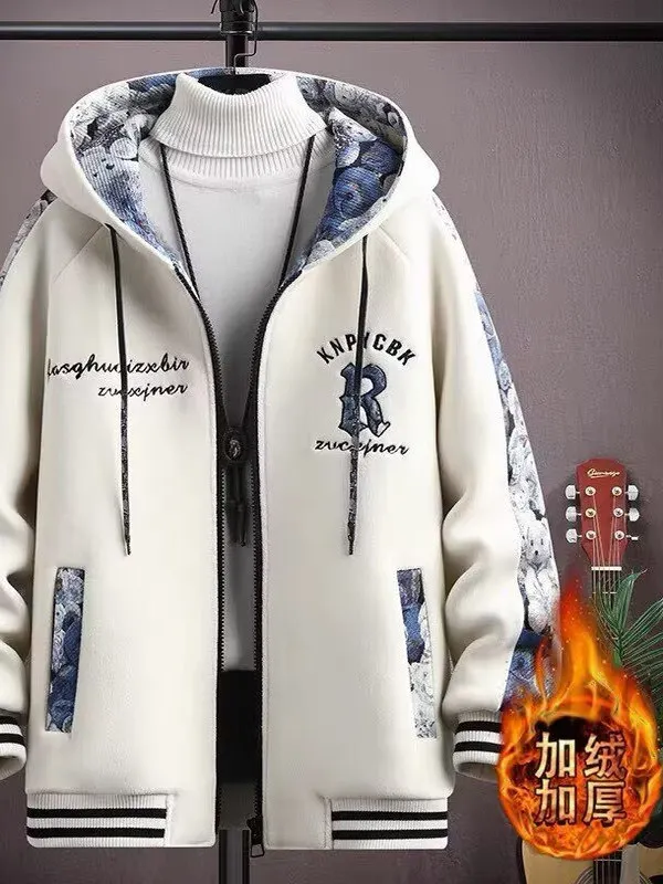 Thiened Fce Jaet Men's Baseball Sle Sweatirt Youthful Cotton Clothes Large Children's Outerwear Warm Winter Coat
Thiened Fce Jaet Men's Baseball Sle Sweatirt Youthful Cotton Clothes Large Children's Outerwear Warm Winter Coat