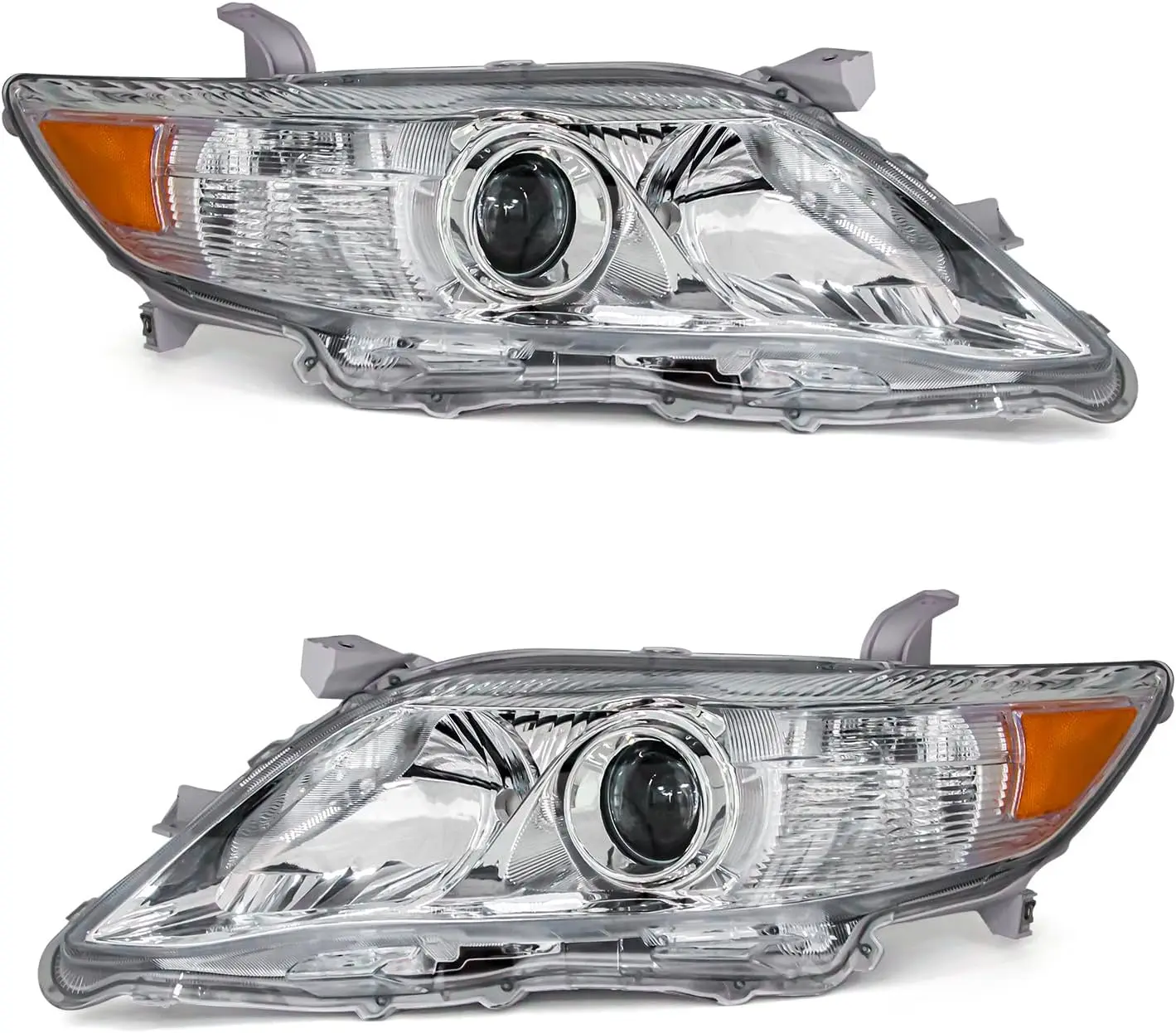 Compatible For 2010 2011 Toyota Camry Headlights Chrome Housing Amber Reflector Clear Lens Driver and Passenger Side
Compatible For 2010 2011 Toyota Camry Headlights Chrome Housing Amber Reflector Clear Lens Driver and Passenger Side