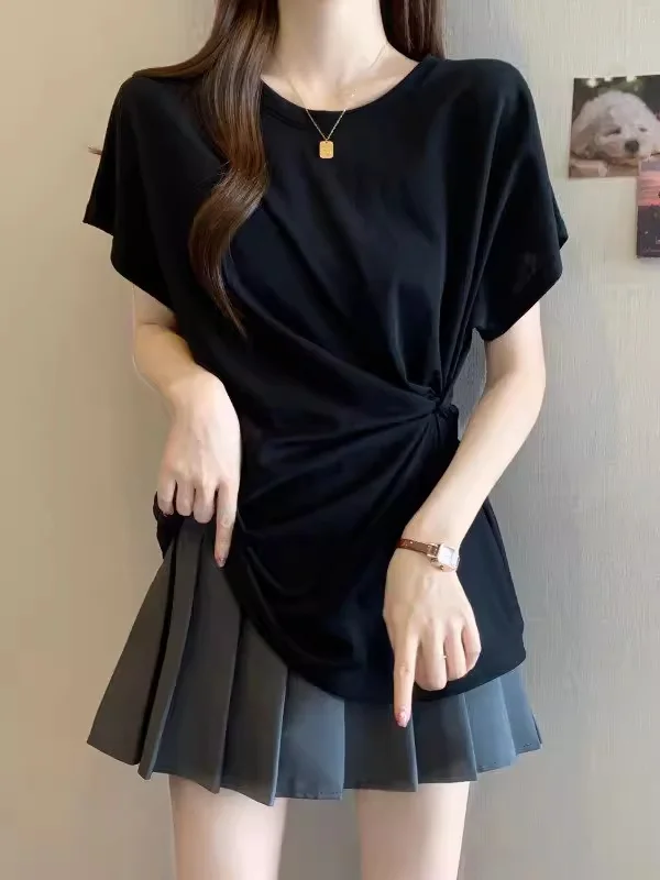 plus Size 300 Pounds Short Sleeve T-Shirt Women's Summer Korean Version Design Slimming Stylish Age-Defying Top Asymmetrical ...
plus Size 300 Pounds Short Sleeve T-Shirt Women's Summer Korean Version Design Slimming Stylish Age-Defying Top Asymmetrical ...