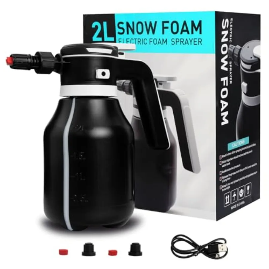 Electric Foam Sprayer2L Portable Rechargeable Cordless Pressurized Spray Foam Cannon Easy Clean and Acid Resistant for Car Wash
Electric Foam Sprayer2L Portable Rechargeable Cordless Pressurized Spray Foam Cannon Easy Clean and Acid Resistant for Car Wash