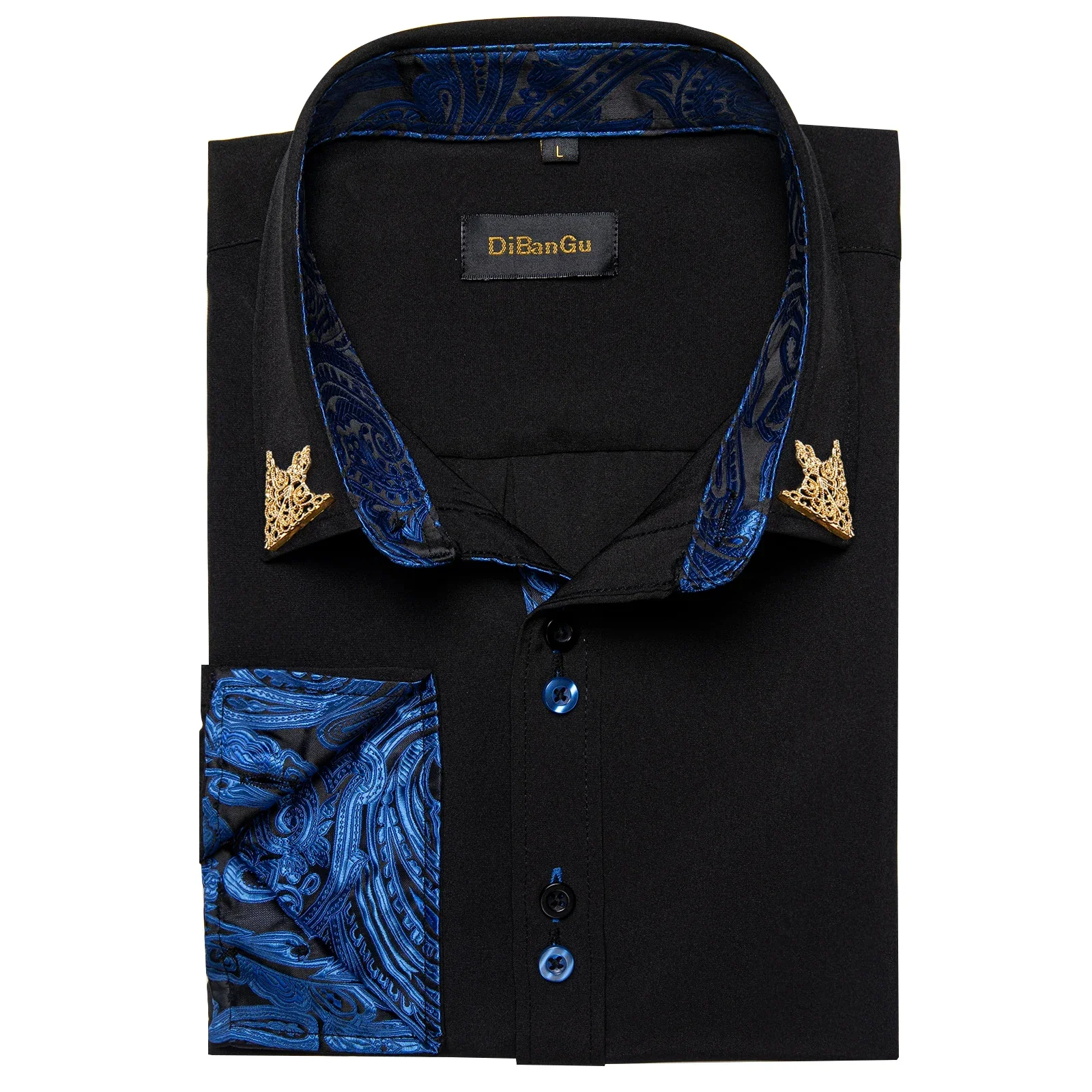 DiBanGu Luxury Party Shirt For Men Spring Fall Long Sleeve Tops camisa masculina Black Blue Patchwork Collar Man Shirts Gifts
DiBanGu Luxury Party Shirt For Men Spring Fall Long Sleeve Tops camisa masculina Black Blue Patchwork Collar Man Shirts Gifts