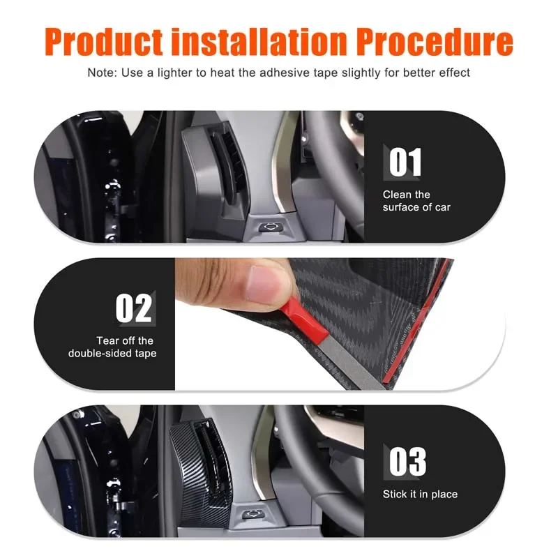 ABS Carbon Fiber For BMW X3 G45 2025+ Car styling Car dashboard air outlet frame decoration sticker car interior accessories
ABS Carbon Fiber For BMW X3 G45 2025+ Car styling Car dashboard air outlet frame decoration sticker car interior accessories