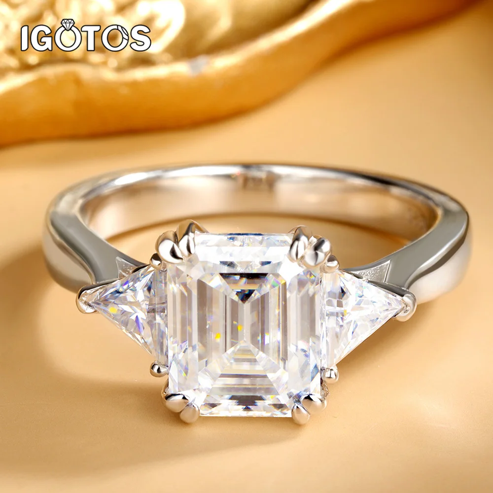 IGOTOS GRA Certified Moissanite Ring Emerald/Triangle Cut Diamond Ring for Women S925 Engagement Promise Wedding Bands Jewelry
IGOTOS GRA Certified Moissanite Ring Emerald/Triangle Cut Diamond Ring for Women S925 Engagement Promise Wedding Bands Jewelry