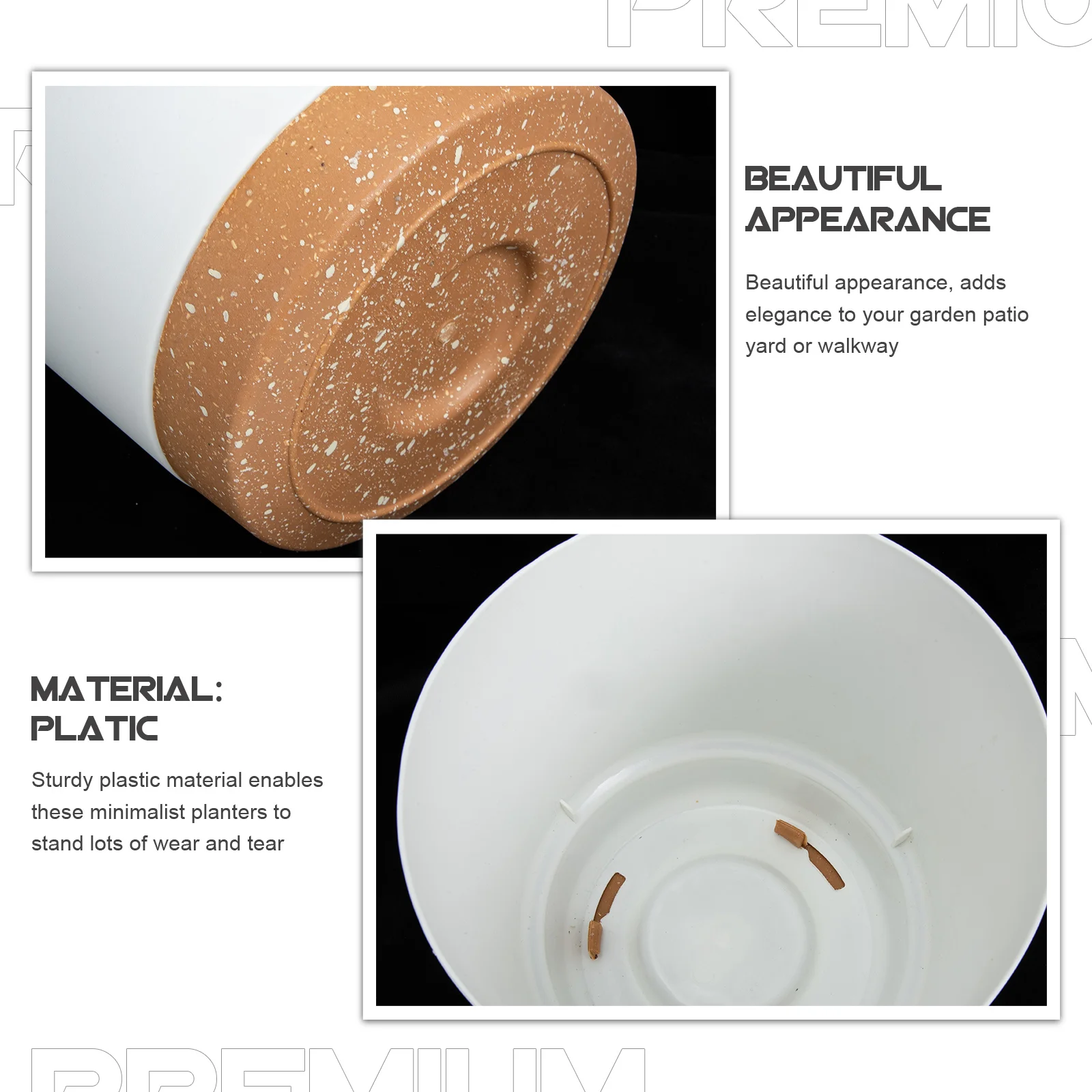 2Pcs Eco Resin Flower Pots Nordic Style Plastic Planters Suitable Indoor Plants Succulent Cactus Aloe Vera Garden Decoration
2Pcs Eco Resin Flower Pots Nordic Style Plastic Planters Suitable Indoor Plants Succulent Cactus Aloe Vera Garden Decoration